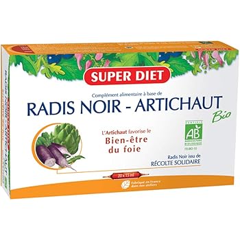 Superdiet Radis Noir Artichaut Digestion Bien Etre Bio 20 Ampoules