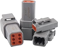 Vista 8 de JRready ST6331 Kit de conectores Deutsch, conectores DTM impermeables de 2, 3, 4, 6, 8, 12 pines, tamaño 20 contactos estampados (16-22 AWG)
