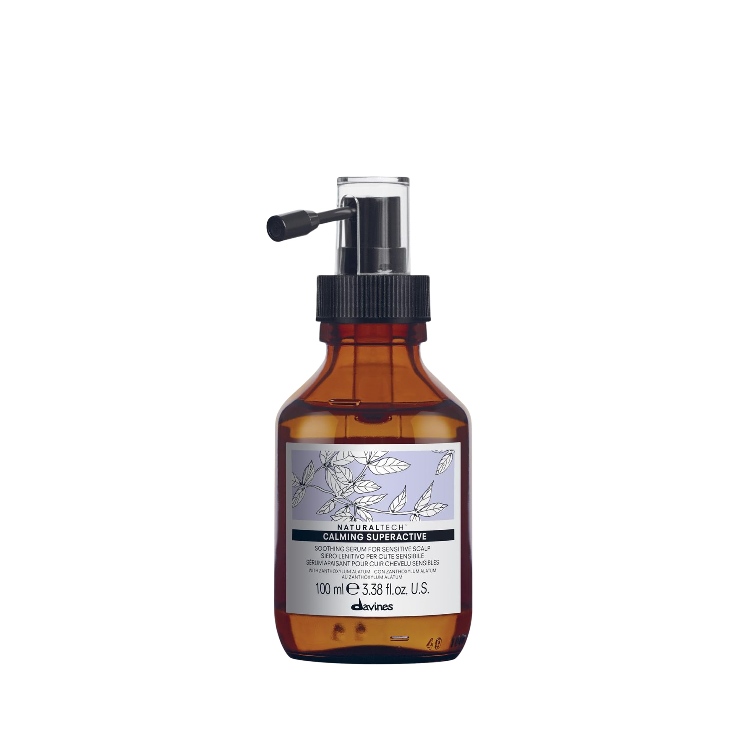 DAVINES Naturaltech Calming Superactive Soothing sérum 100 ml pour tous types de peau, hydratation et soin quotidiens, format pratique