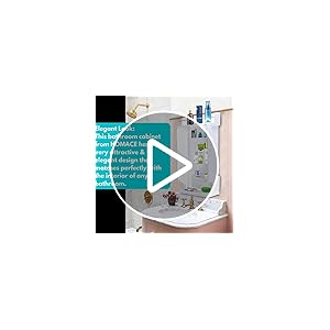 HOMACE Plastic Bathroom Cabinet with Mirror Shelves Organizer and Shelf | Wash Basin Mirror for Wall with Cabinet (Colour- White) HOMACE Plastic Bathroom Cabinet with Mirror Shelves Organizer and Shelf | Wash Basin Mirror for Wall with Cabinet (Colour- White)