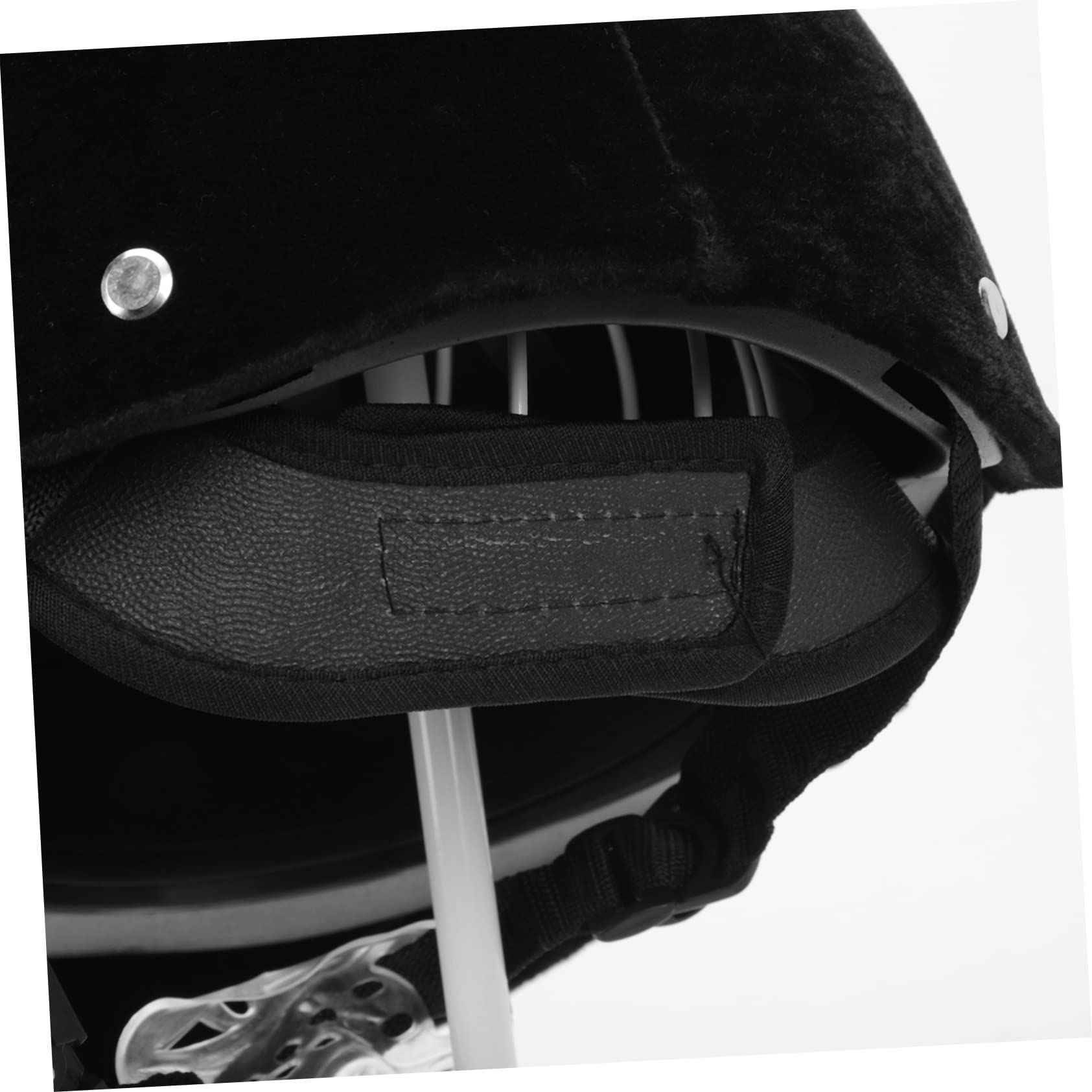 UPKOCH Casco da Equitazione per Ragazzi Nero in Polipropilene Protezione Sicurezza, Imbottitura Rimovibile, Fori di Ventilazione e Cinturino Regolabile per Sport Equestre e Scooter