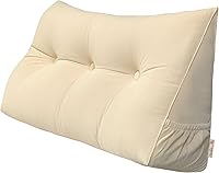 Vista 40 de Almohada triangular de lectura para reposo en cama, cojín grande de refuerzo para respaldo de cabecero, almohada de cuña con funda extraíble y dos