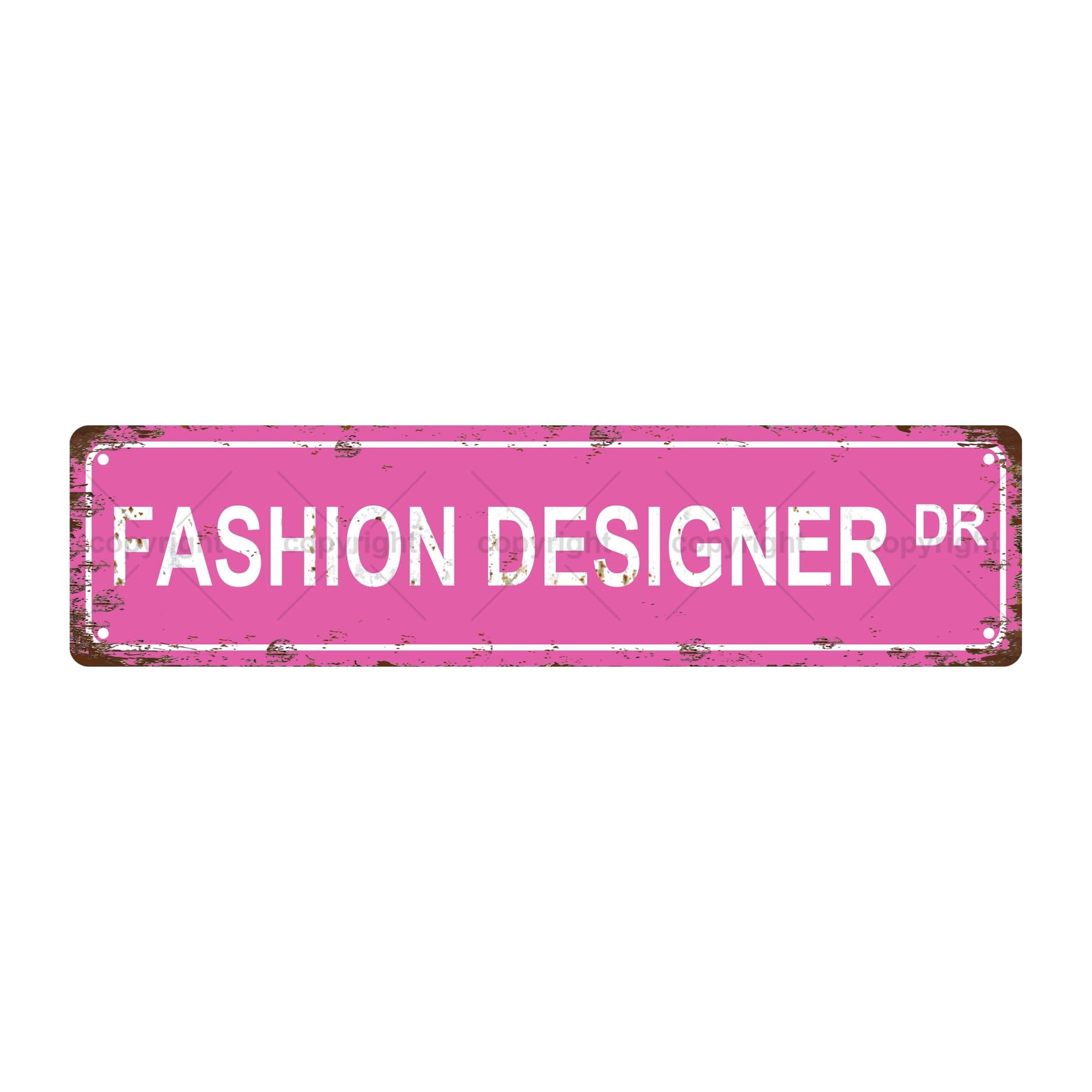Fashion Designer DR Occupation Metal Tin Street Sign Bar Cafe Garage Cave Home Room Wall Bathroom Farmhouse Garden Porch Patio Decor,4x16 Inch