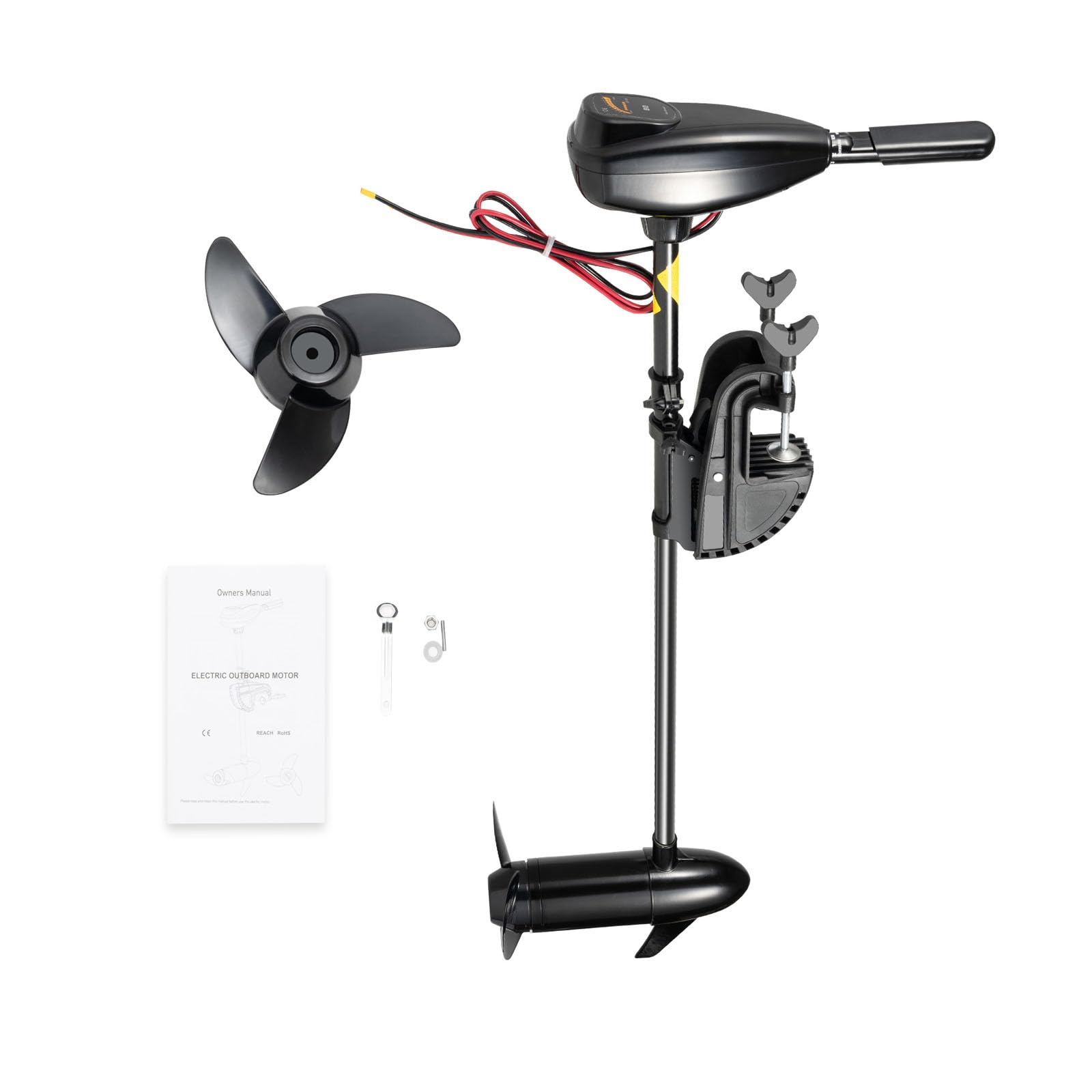 Motor eléctrico fueraborda 80LBS, 626 W, 12 V