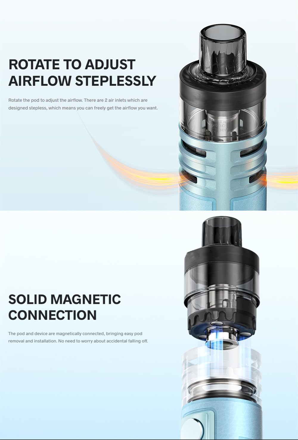 elfbar nachfüll pod läuft aus VOOPOO Kit Drag H40 Pod Sky Blue : Amazon.fr: High-Tech