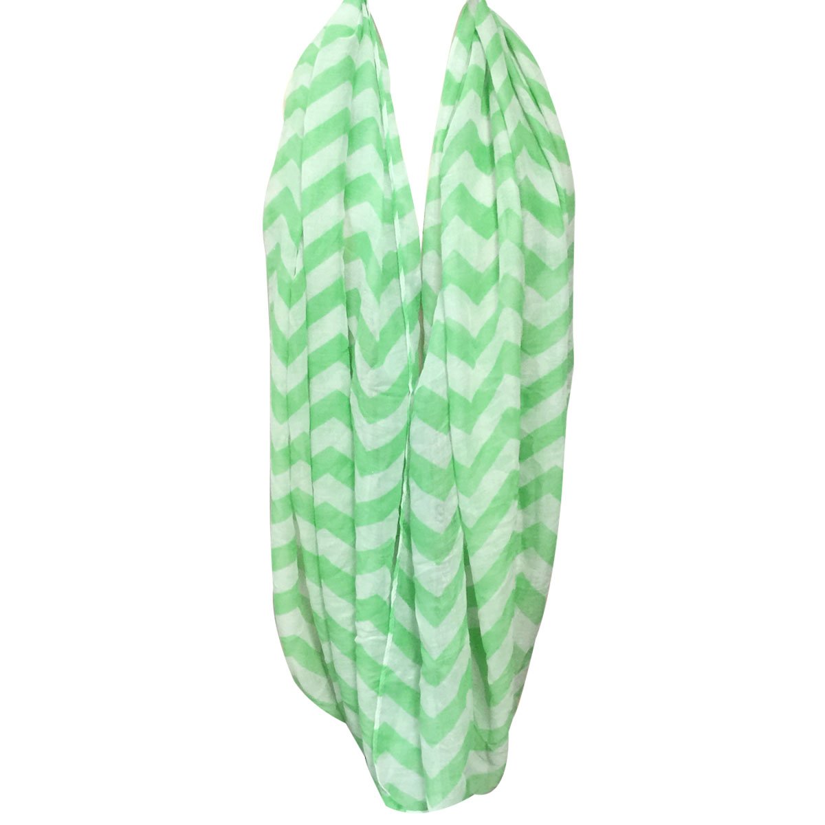 Wrapables - Bufanda ligera con diseño de zigzag - Verde - talla única
