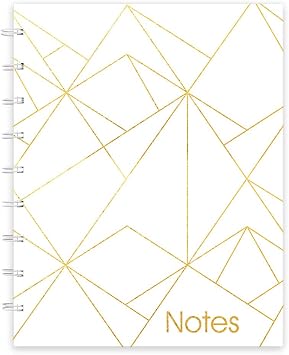 Blueline MiracleBind Notebook, Gold Collection, White, Large, 11 x 9 1/16 inches AF3100.01