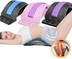 Suporte Apoio Encosto Massageador Para Alívio Da Dor Na Coluna Lombar Costas Alivia Dores Postura Alongador Alongamento Cervical Dispositivo Esticador Espinhal De Cadeira Carro