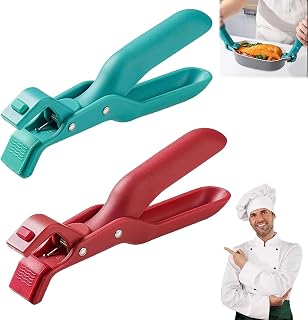 Hot Plate Gripper,Multi-Angle Hot Plate Gripper Tongs,Silicone Non-slip Hot Dish Plate Holder,Anti-Scald Bowl Clip,Microwave Oven Cooking,Kitchen Utensil for Bowls,Pans,Dishes (Mix*2)
