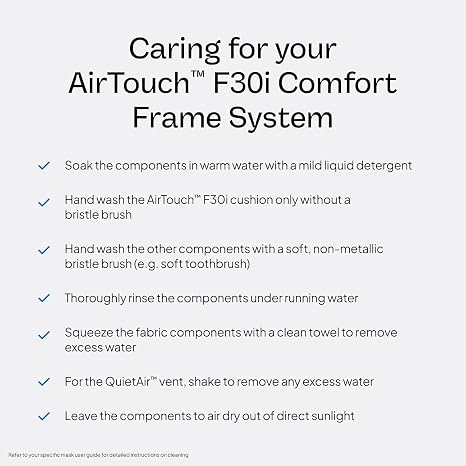 Resmed AirTouch F30i Comfort Frame System, Medium Cushion/Small Frame | CPAP Replacement Frame System for CPAP Mask- Headgear Not Included, Premium CPAP Accessories