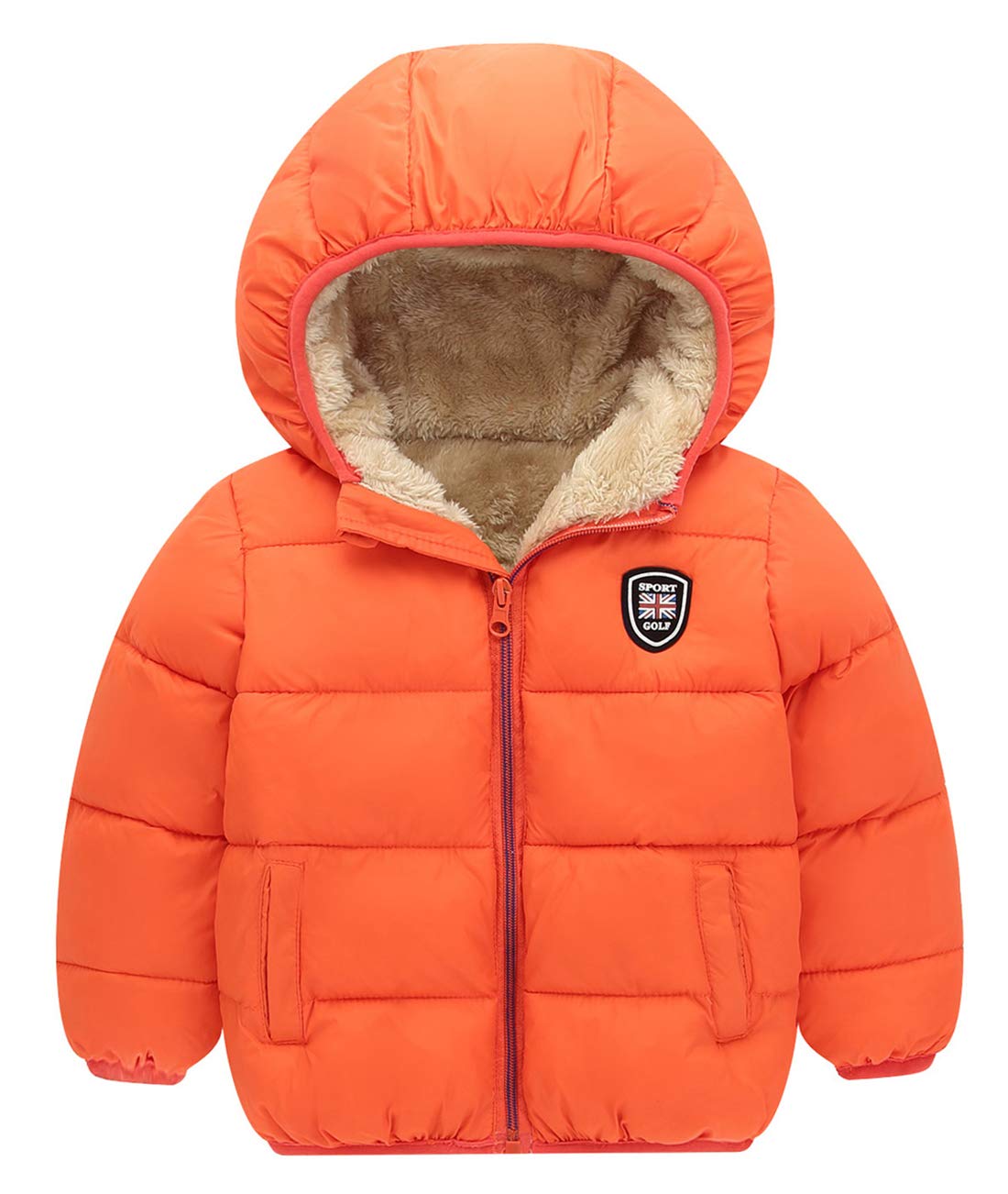 Happy Cherry Toddler Down Jacket Removable Hooded Windproof Snow Winter Coat Outwear