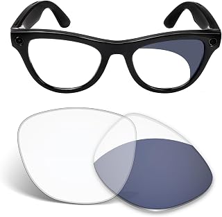 Photochromic Non Polarized Replacement Lenses for Ray-Ban Meta Skyler Gen1 RW4010 Gen2 RW4014 52mm AI Glasses