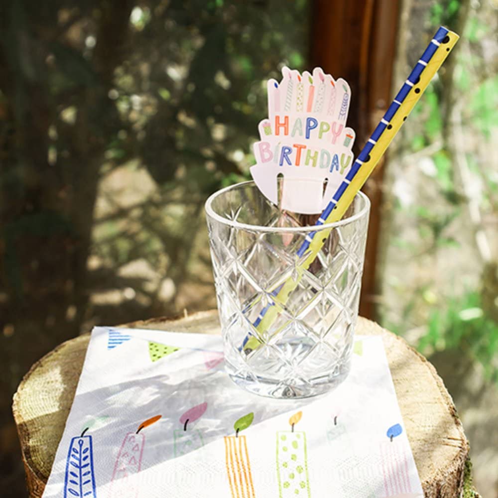 Folat Eco Party 62837 Napkins 33 x 33 cm Pack of 20 Multi-Coloured, multicoloured, Mittel - Image 4