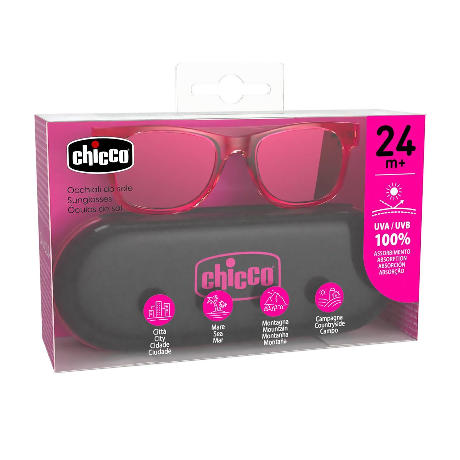 CHICCO Gafas Sol Transparente Rosa 24M+