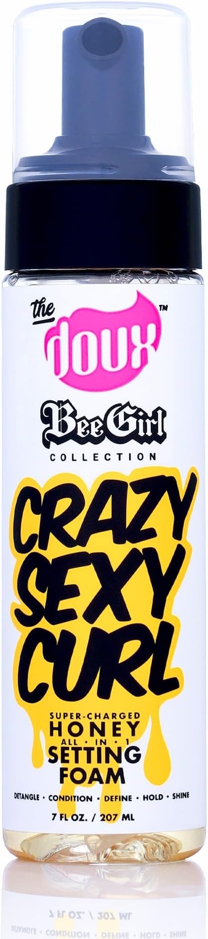 – Crazy Sexy Curl Honey Setting Foam for All Hair Types, Detangles, Defines & Conditions, 207 ml (Pack of 1)