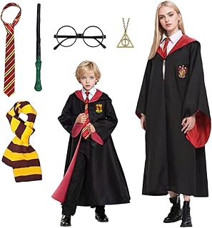 Wizard Costume Robe Magic Cloak 6 pcs Set Cape Cosplay Costume Dress Up Party halloween