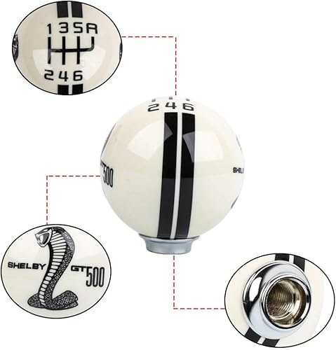 Miniatura 2 de Pomo de palanca de cambios manual para Mustang Shelby Cobra GT 500, 6 velocidades