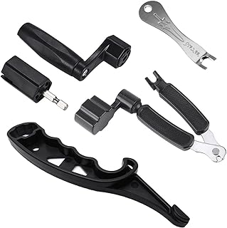 TUOREN 5Pcs Guitar String Winder Cutter Pin Puller String Stretcher Multifunctional Guitar Maintenance Tool for Quick String Changes