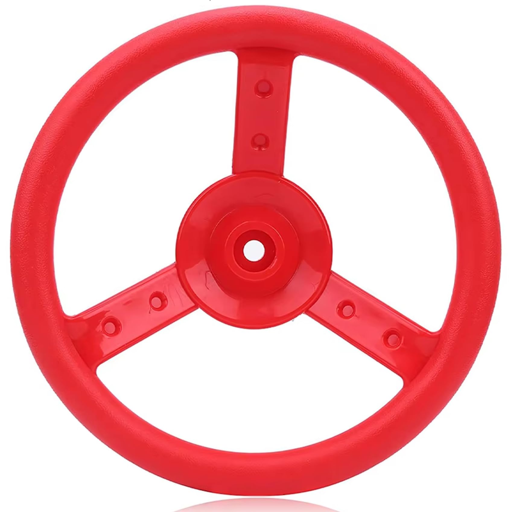 Jouet au Volant, 10 Dia..Volant Rouge réaliste pour Enfants, en Plastique PE Rotatif à 360 ° pour Aire de Jeux, balançoire, Bateau Pirate, Cadeau de fête