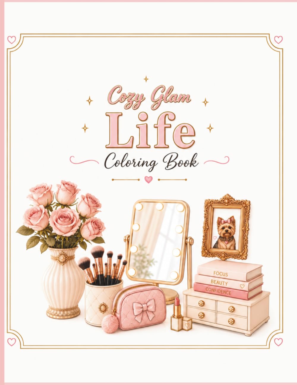 Cozy Glam Life: Bold & Easy Beauty, Fashion & Cozy Coloring pages for Relaxation and Fun