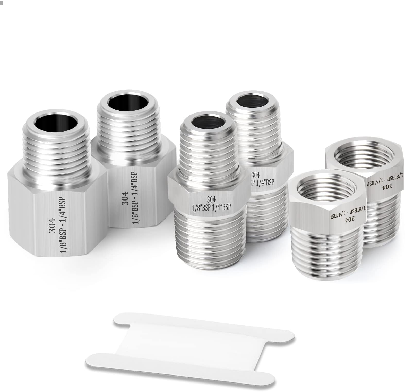 2 Pièces Réducteurs En Acier Inox 304 - 1/4" NPT Mâle à 1/8" NPT Femelle, Pour Raccords De Tuyauterie