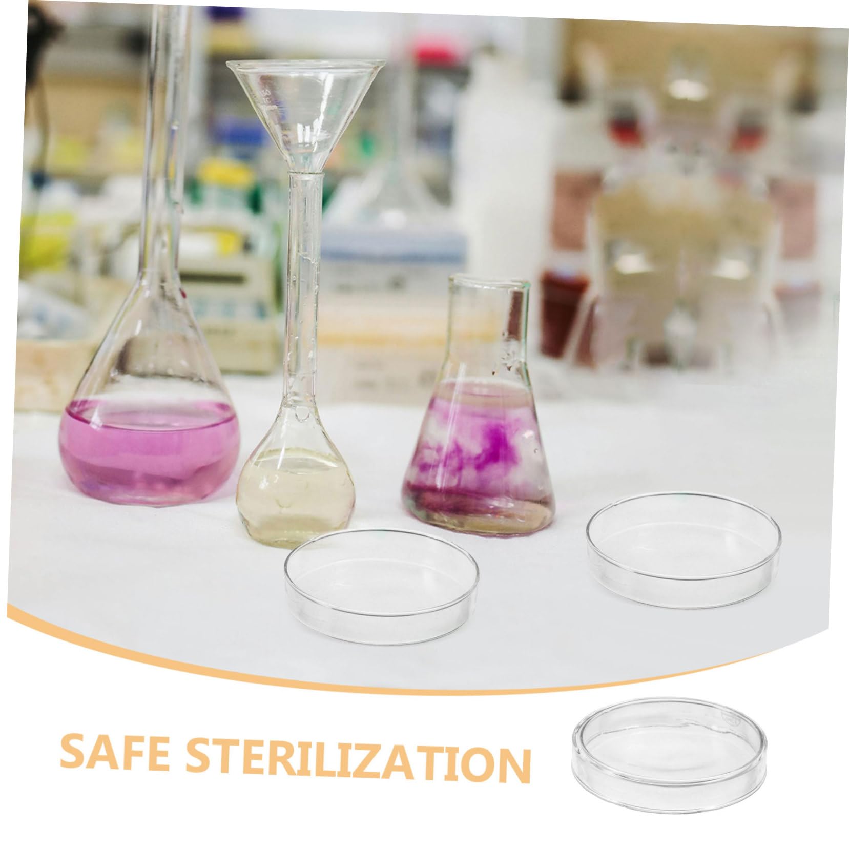 Holibanna 5 Pezzi Piatti Petri in Vetro Borosilicato Resistenti e Trasparenti per Crescita Cellulare Microbiologia e Crescita Tessuti Vegetali in Laboratorio