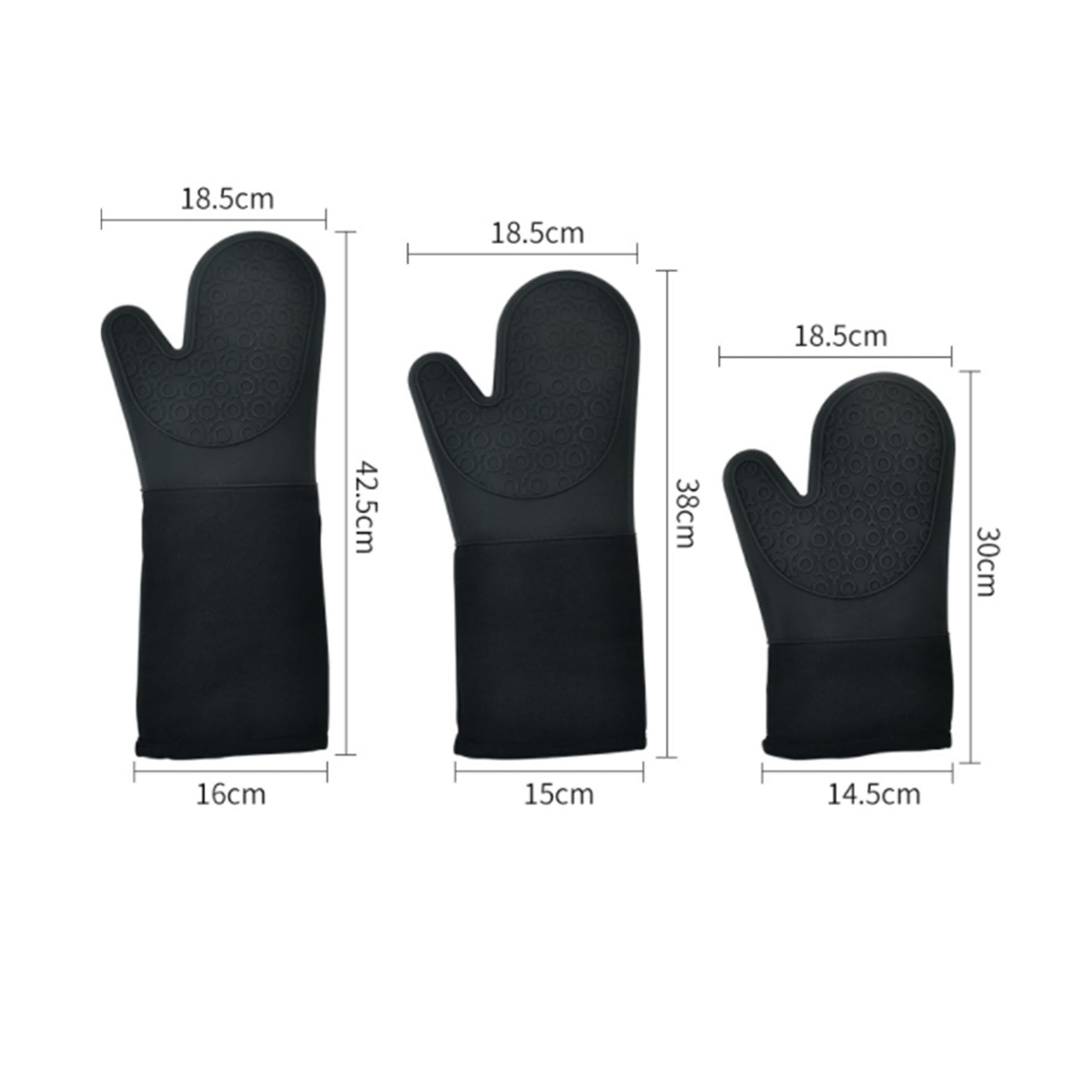 Gants de Cuisine 1 Paire De Gants De Four en Silicone, Résistants À La Chaleur, Adaptés À La Cuisson Manique(30cm)