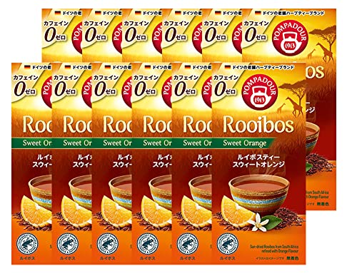 【12箱セット】ポンパドール ルイボスティー スウィートオレンジ ハーブティー 1箱10袋入×12箱セットノンカフェイン デカフェ ティーバッグ