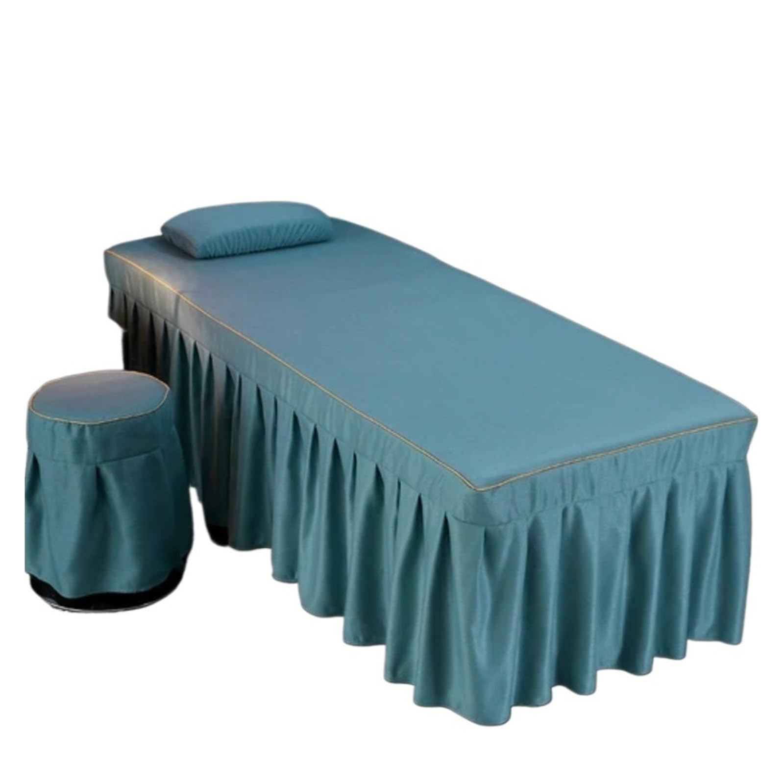 Massage Bed Sheet Beauty Salon Massage Table Bed Sheet with Hole Bedskirt SPA Full Cover(Color-04,Round Head 80x190cm)