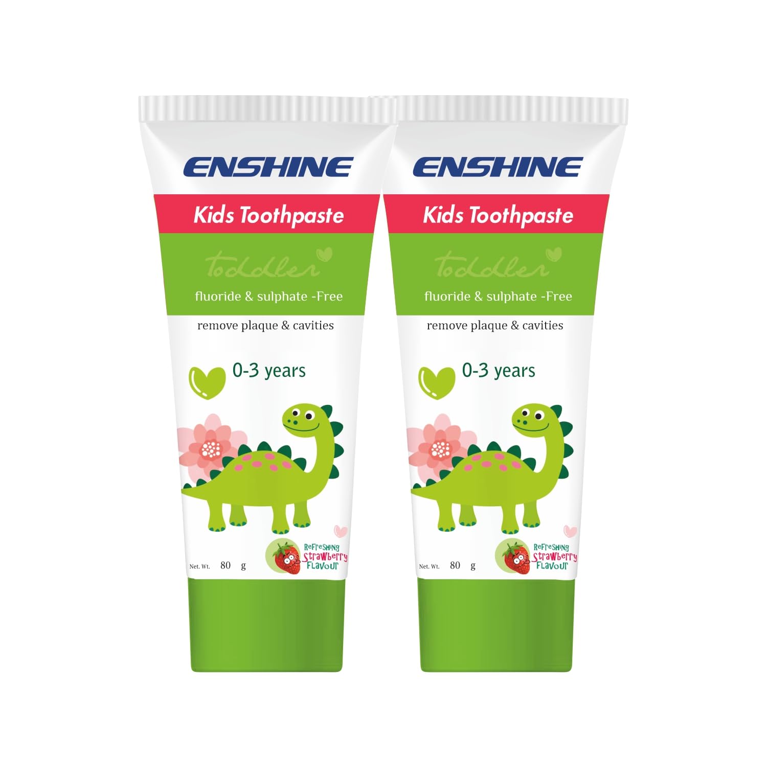 Enshine Kids Toothpaste Pack of 2(80gm Each) Strawberry Flavor to Reduce Plaque|Fresh Breath|Oral Care|Non Irritant|Fluoride Free|Sulphate Free|Paraben Free (B0CHJZJ9V5) Amazon Price History, Amazon Price Tracker