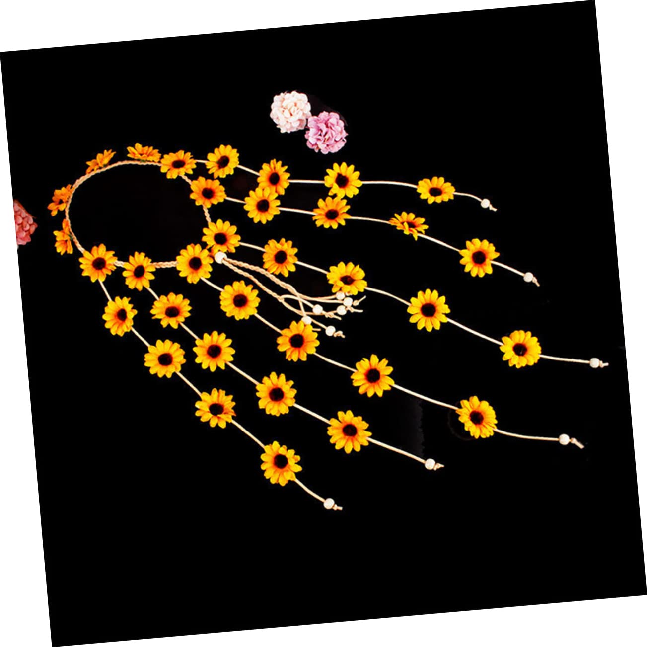 PACKOVE Bandeau à Pompon Tournesol Coiffe De Fleurs Accessoire Pour Cheveux Cadeaux De Grossesse Pour Nouvelles Mamans