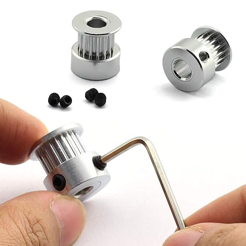 Miniatura 3 de 5 piezas GT2 polea 20 dientes de 0.315 in de diámetro para piezas de impresora 3D, máquina CNC de 0.236 in de ancho 20T, correa de distribución de