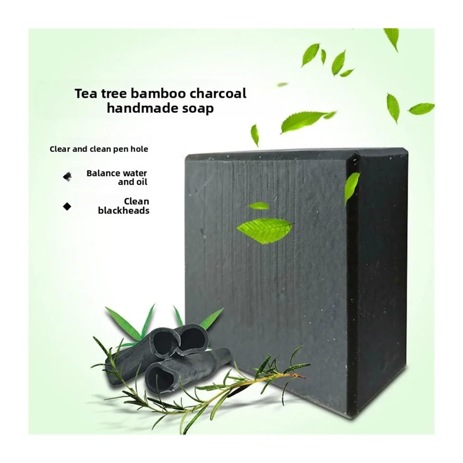 Teebaumseife Teebaum-Bambuskohle-Seife zur Tiefenreinigung der Poren | []