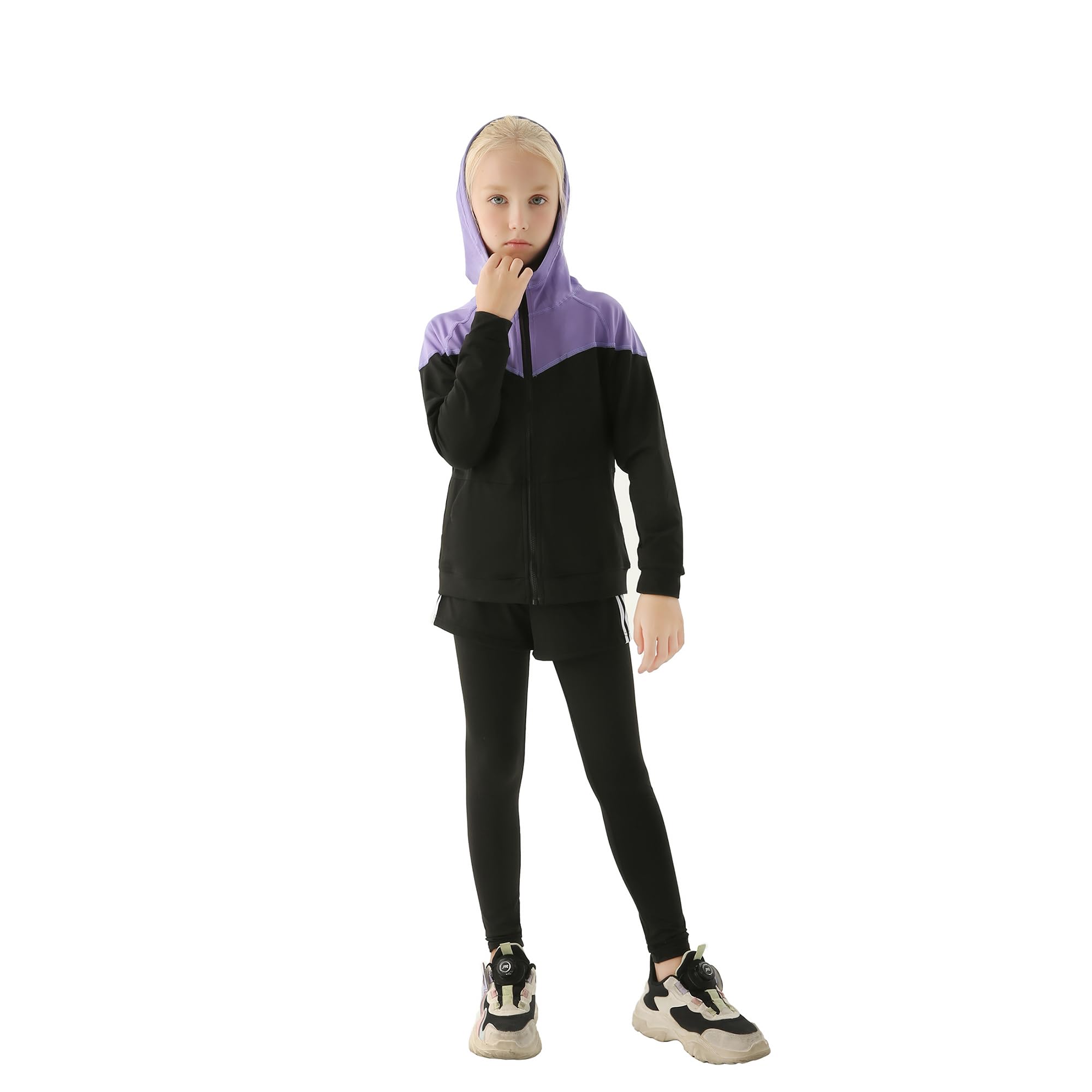 Kinder Mädchen Trainingsanzug 2/3 tlg Sportanzug Jogging Bekleidungsset Freizeitanzug (Shirt + Hose) Training Laufen Fußball Basketball Trikots Yoga