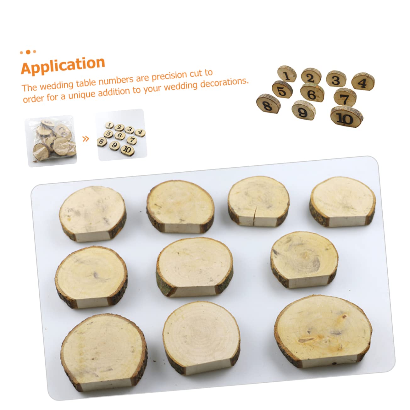 ULDIGI 10Pcs Rustic Table Numbers Elegant Wedding Decor for Receptions Events Precision Cut Signs for Table Arrangement