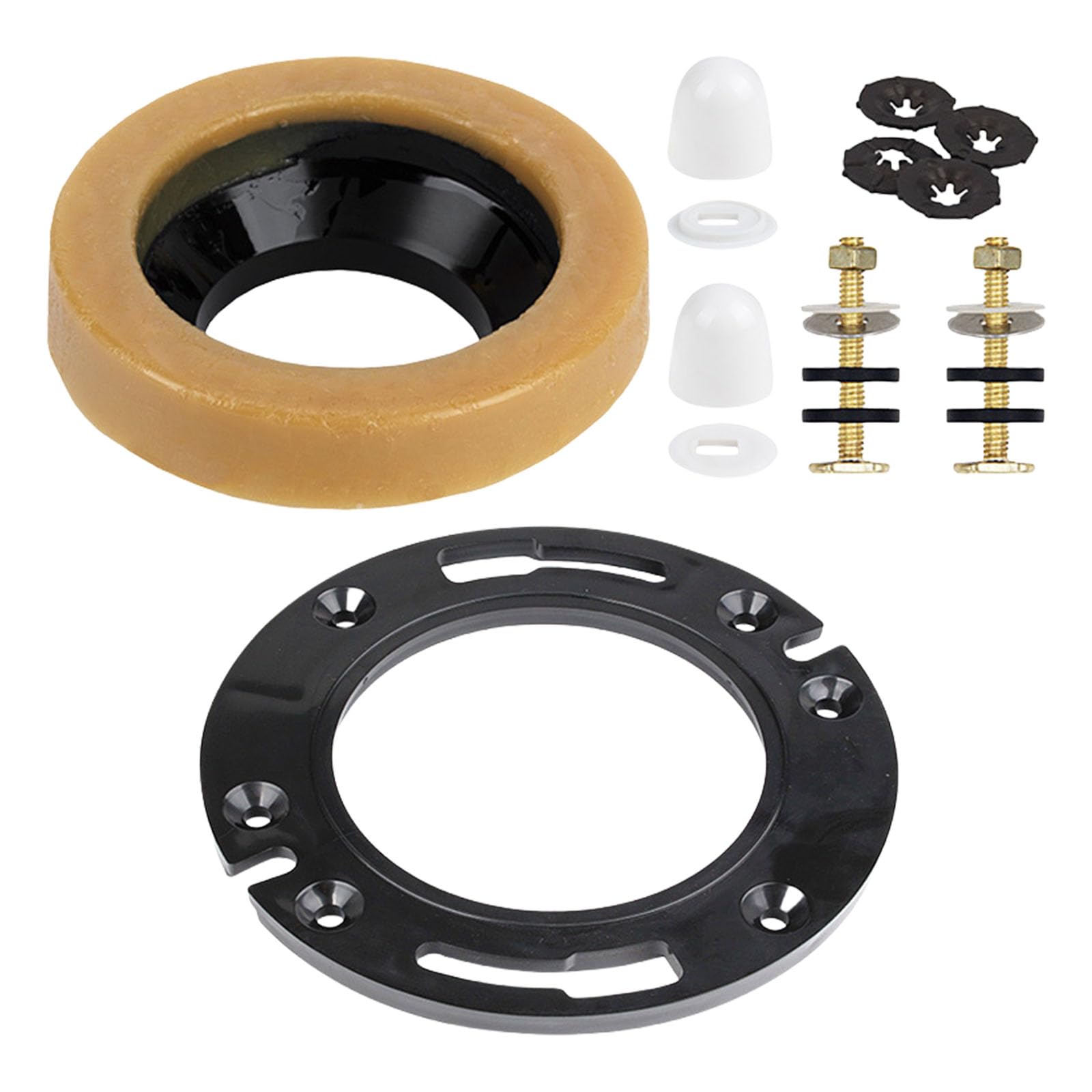 Newft Black Flange Set Stable Toilet Base Flanges Set Flat Type Flanges Plate Home Renovations Toilet Part Simple Installation For Renovations Flat Type Plate