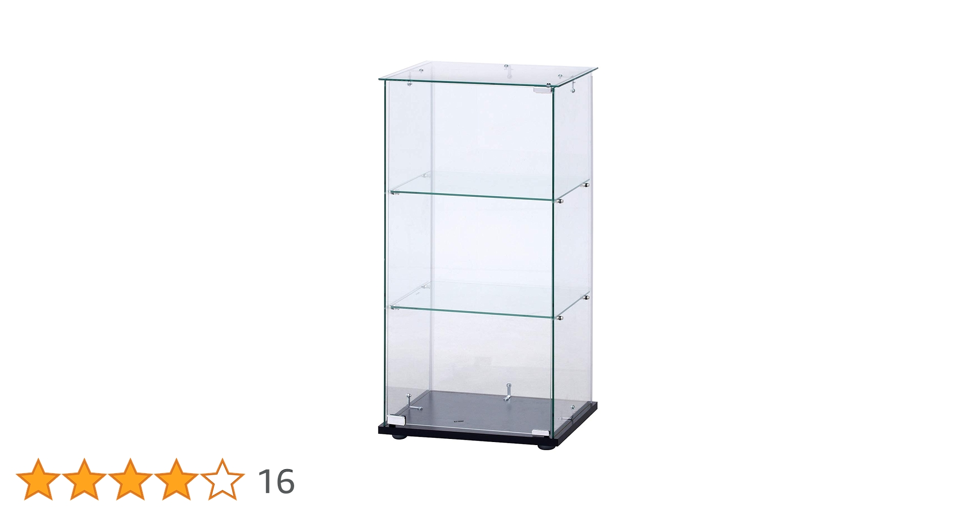 Amazon.co.jp: 99475 ガラスコレクションケース3段 クリア ブラック