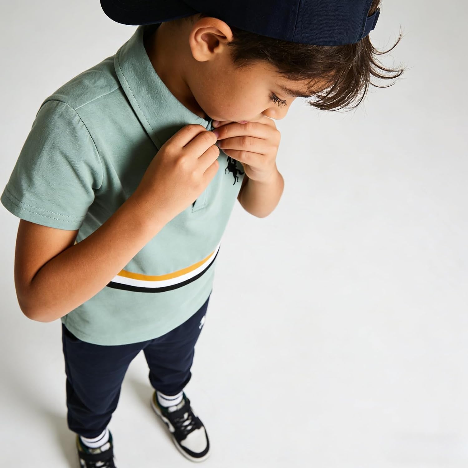 Azmxynol Boys Clothes 2 Piece Polo Short Sleeve T-Shirt + Pants, Boys Spring Summer Outfit, Size 4-8 Years