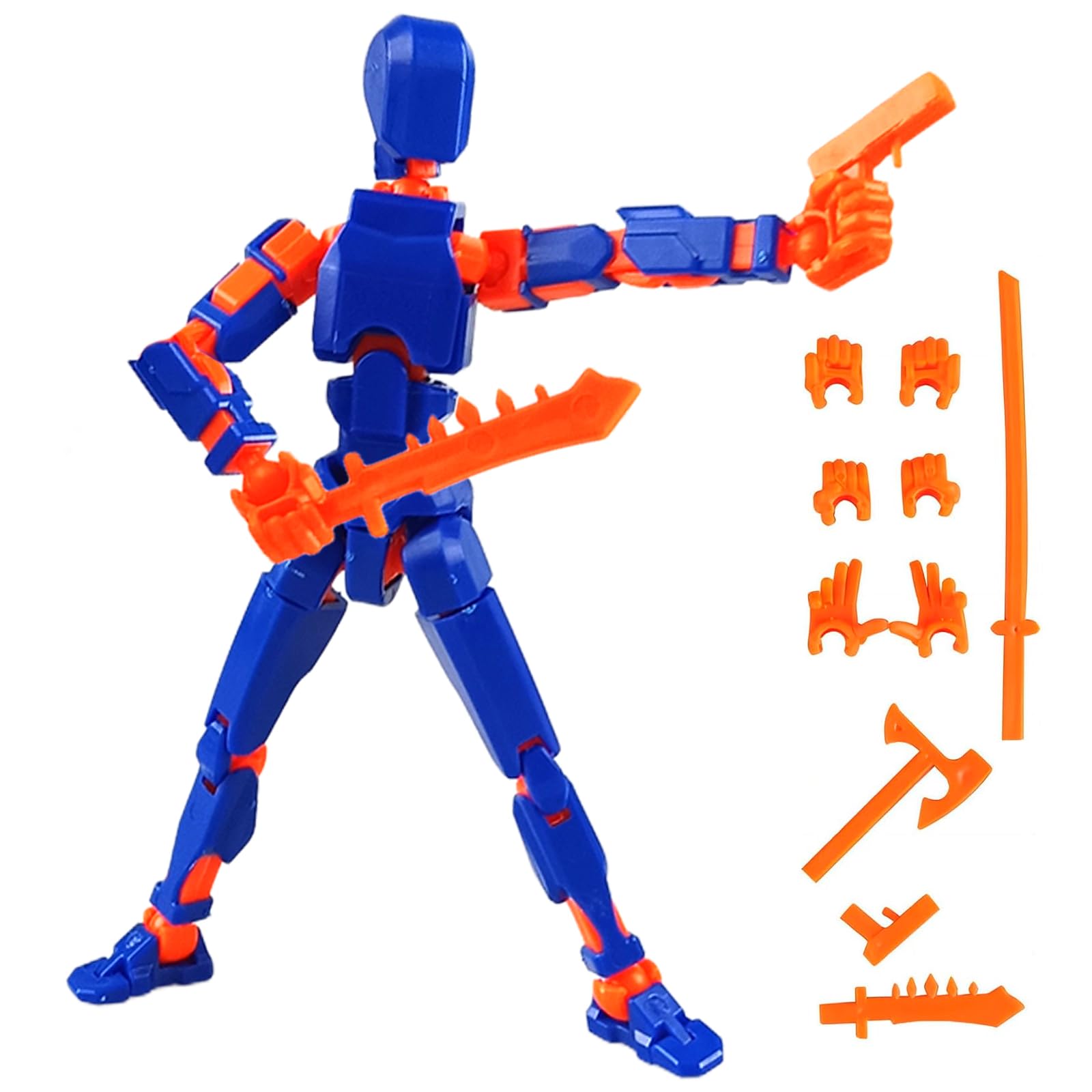 KGDUYC T13 Action Figurine,Figurine D'action Imprimée en 3D,T13 Action Figurine avec Plusieurs Articulations,T13 Figurine D'action avec Armes,Figurine D'action Robot 13 pour Enfant et Adultes(5 pcs