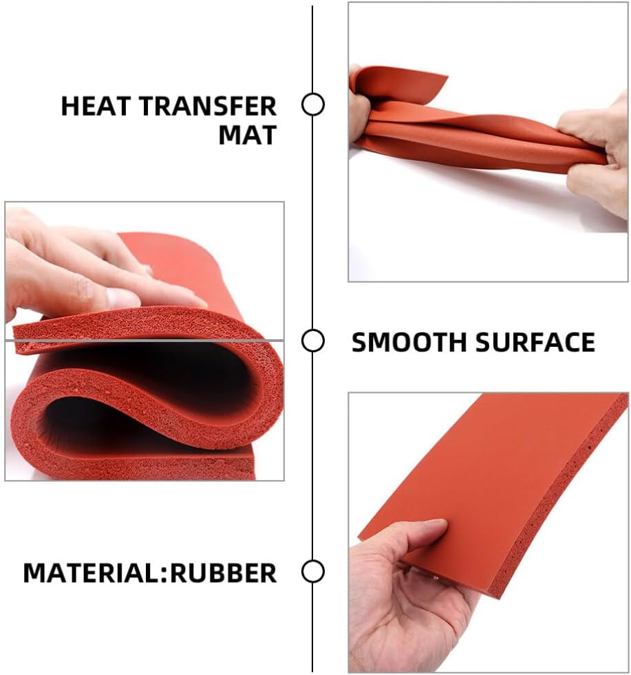 Tofficu Silicone Mat Pad, 3pcs 15x15cm Silicone Pad for Machine Flat Heat Transfers Press Replacement Pad Sublimation Silicone Mat