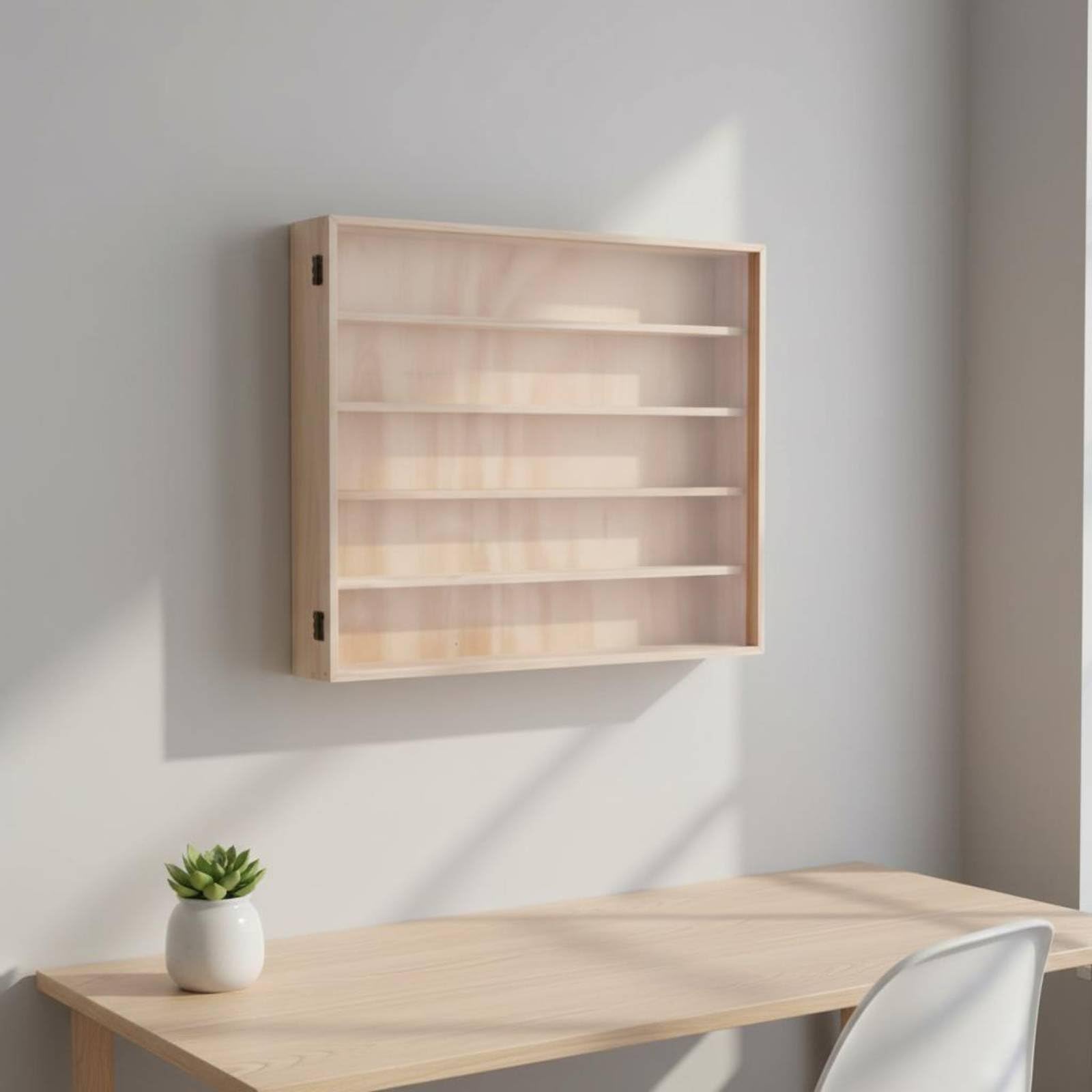 Modellauto-Vitrine Massivholz Holzmodellauto-Vitrine Mehrfächer Spielzeug-Organizer für Sammelzimmer, Wohnzimmer