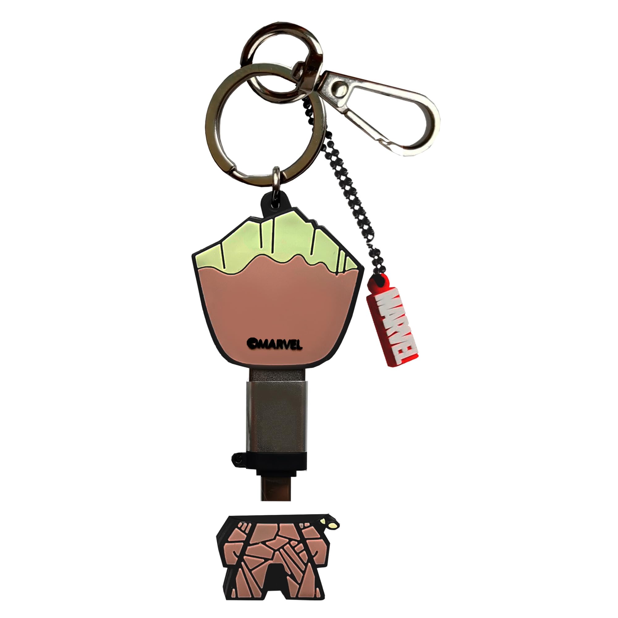 Marvel Kawaii Groot Schlüsselanhänger – Offiziell Lizenziert, Aus Gummi, Ca. 4,5 X 6 Cm