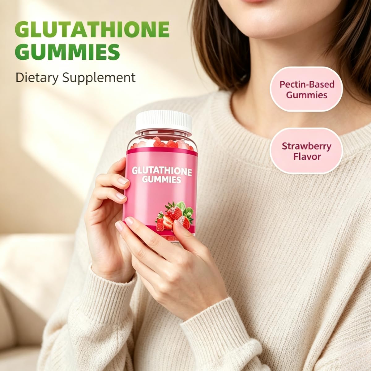 Gummies alla fragola. Supporto antiossidante per pelle e organismo