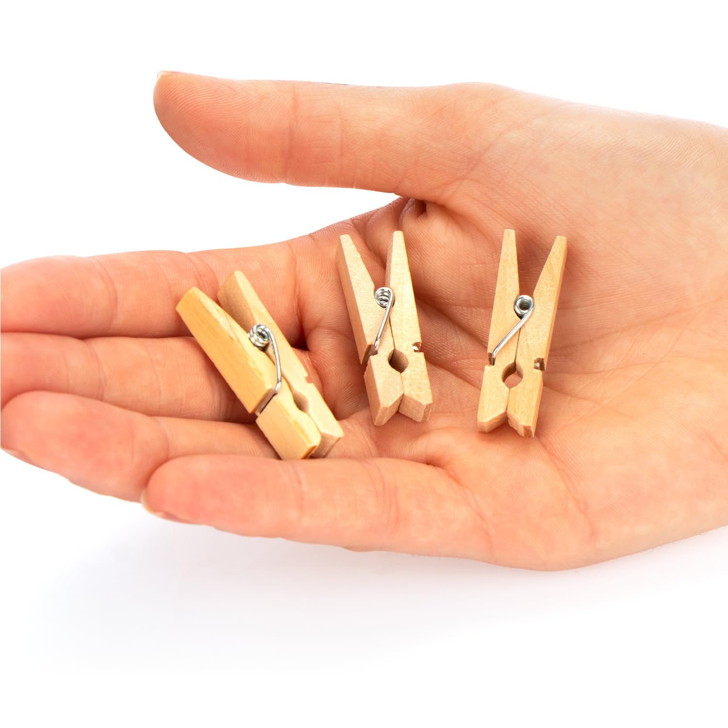 20 Mollette In Legno Naturali - Mini Mollette Per Decorazione, Artigianato O Foto - Foto 9