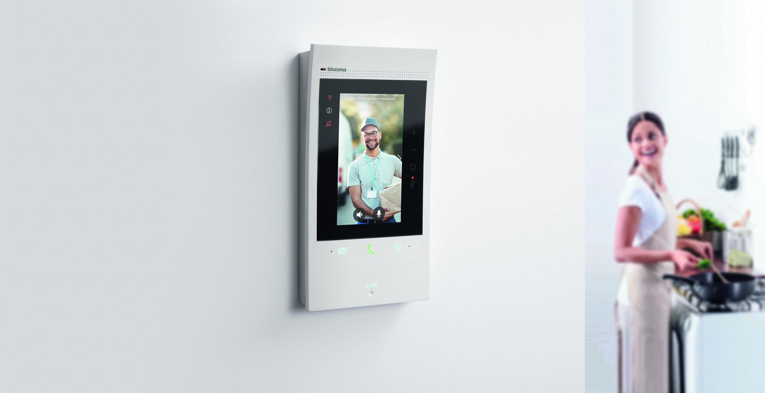 Bticino Interphone vidéo Interne connecté et Lieu extérieur, kit Classe 300EOS avec Netatmo, Installation Facile, Compatible avec Alexa