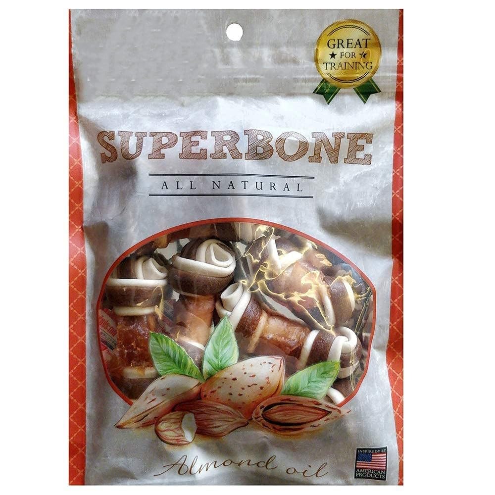 SuperBone All Natural Flavour Knotted | Anti-Oxidant | Vitamin E | Healthy & Training Treats for Dogs Almond Oil Flavour - Pack of 1 (B0CXF9BV33) Amazon Price History, Amazon Price Tracker
