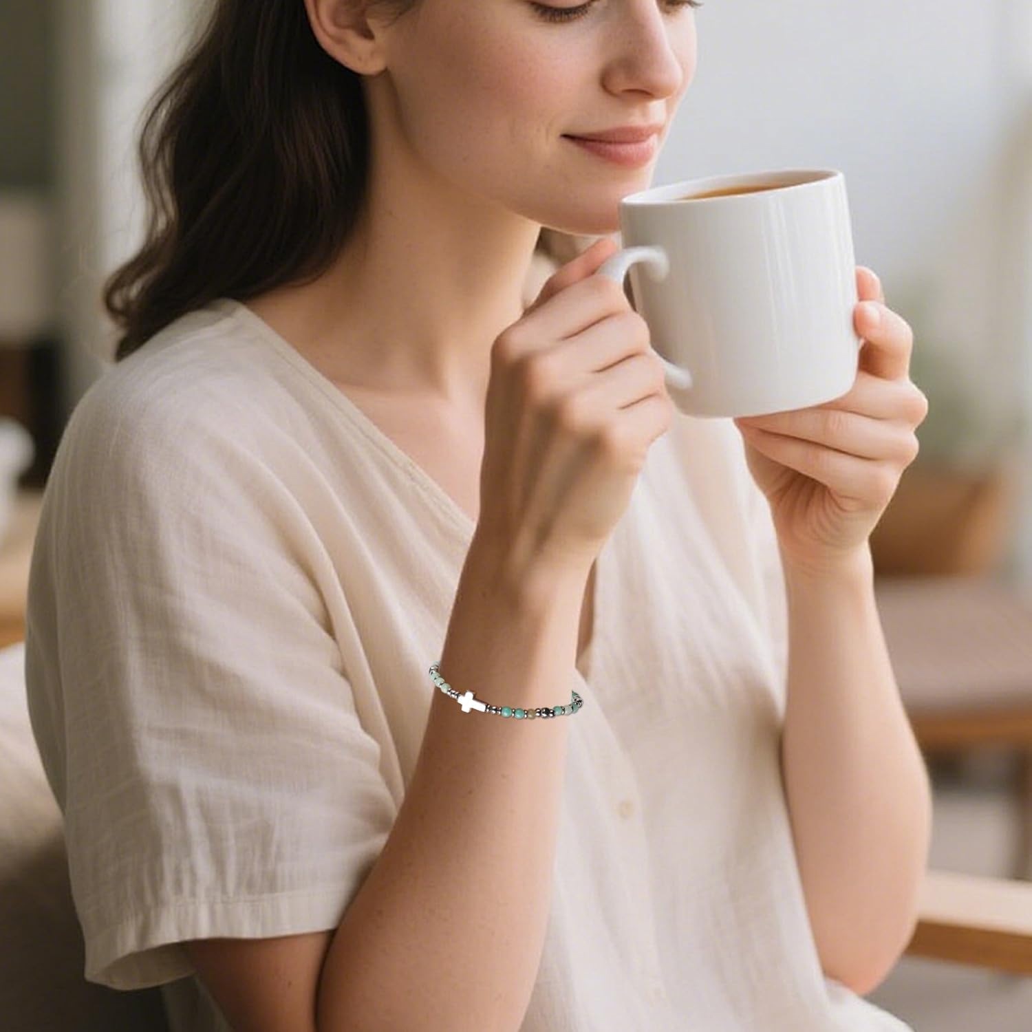 Cross Bracelet for Women, Christian Gifts for Women Confirmation Baptism Easter Gifts Unique Gift for Friends Mom Sister in Christ Niece Birthday Christmas - Image 6