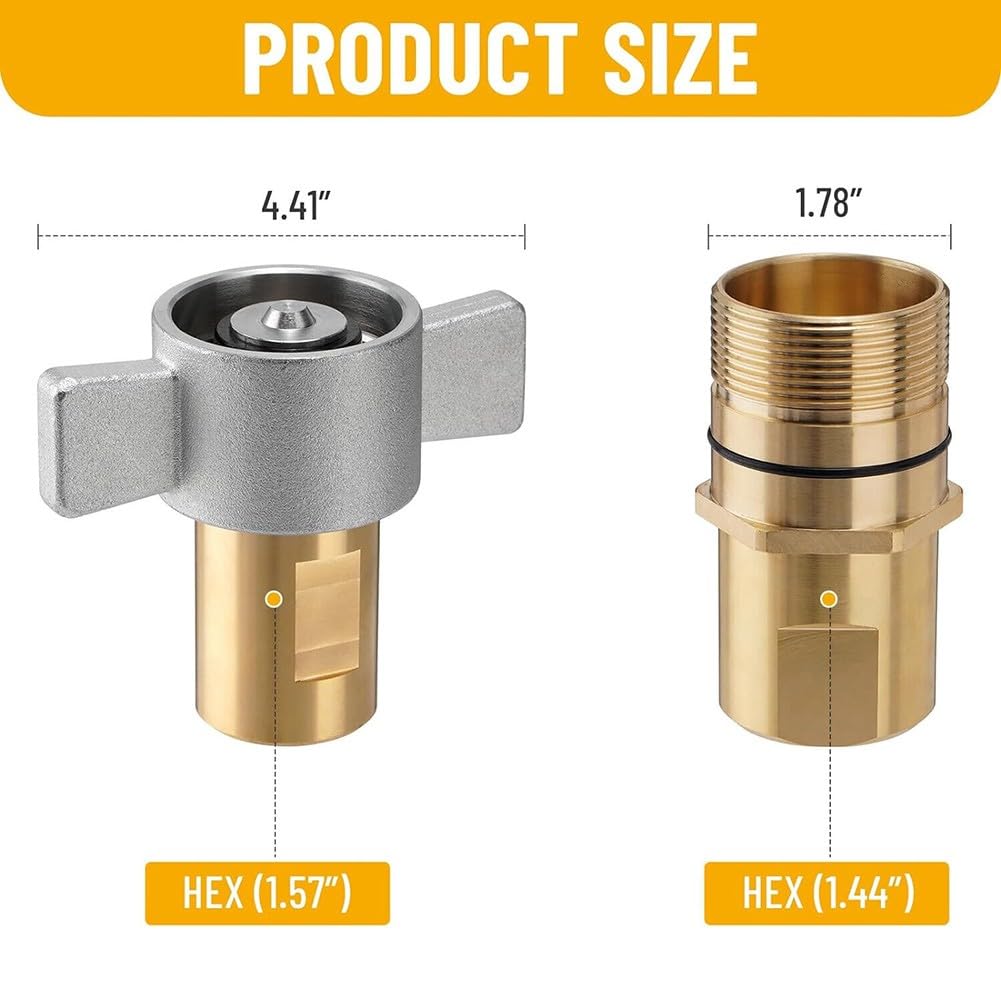 Juego de acopladores hidráulicos de desconexión rápida de rosca de latón NPT de 1 pulgada, conector de alta presión de 3000 PSI para remolque volquete y equipo de pozo de petróleo