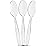 Plasticpro Clear Plastic Tea Spoons Disposable Cutlery Medium Weight Utensils 300 Count