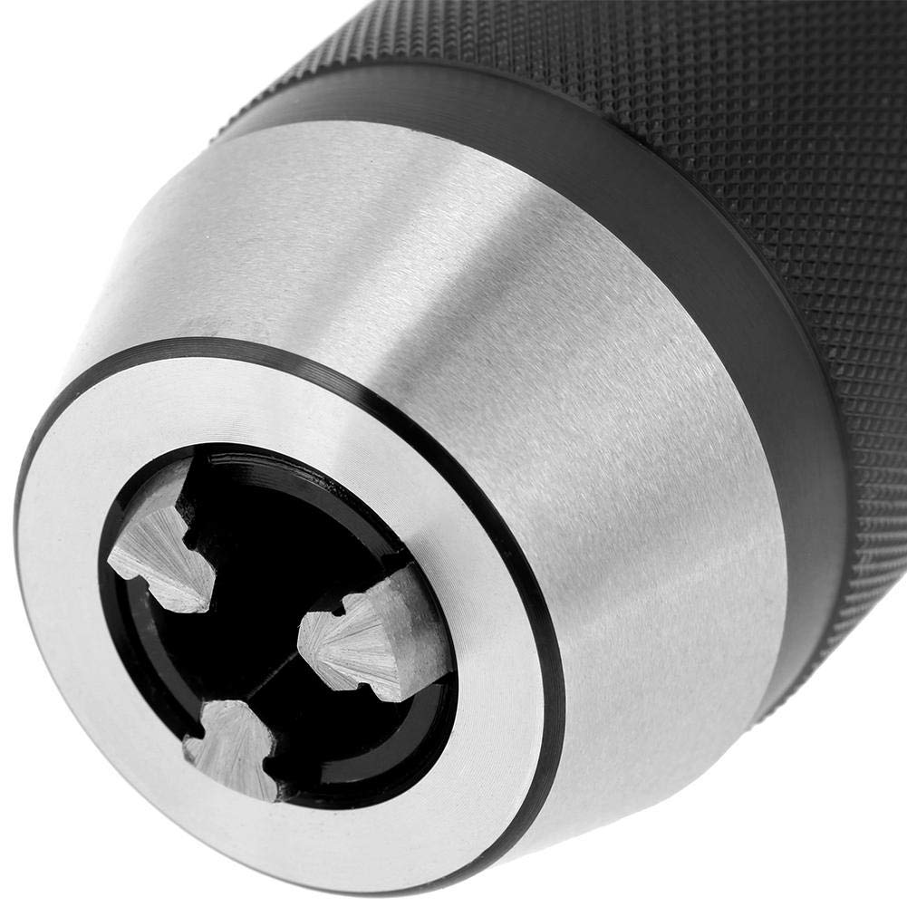 GOTOTOP Mandrino autoserrante senza chiave per tornio con capacità di 1-16 mm, 45# in acciaio, con foro conico
